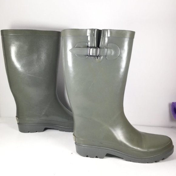 Sugar Women's Rain Boots Grey/Green Size 9 - Picture 4 of 12